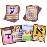 Alef-Bais flash cards, LOSHON-KODESH / ENGLISH Captions, with beautiful pictures (3" x 4.5")