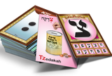 Alef-Bais flash cards, LOSHON-KODESH / ENGLISH Captions, with beautiful pictures (3" x 4.5")