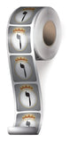 Alef Bais Educational Stickers – Roll of Letter Vav - Put in your own Nikudah (250pcs per roll)