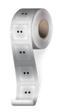 Kisrei Nekudos 1" × 1" Clear Reusable Stickers 6 rolls, 250 per roll. Includes Komatz, Pasach, Tzeirei/Shva, Cholam/Chirik/Melupum, Segol, Shuruk